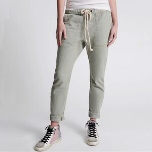 One Teaspoon Faded Khaki Shabbies Drawstring Boyfriend Jeans
